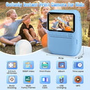 Kids Camera Instant Print, 3.0" HD 32MP Birthday Gifts for 3-12 Year Old Girls Boys, 1080P Digital Camera for Toddler Children, Portable Toy with 32GB SD Card-Blue by TinyTreasures Baby Boutique