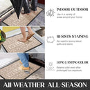 Yimobra Welcome Front Door Mat Outdoor, Heavy Duty Sturdy Non Slip Doormats, Rubber Backing, Low-Profile Entrance Rugs, Absorbent Resist Dirt, Easy Clean Patio Garage Floor Mats, 60X36 Inch, Beige by CozyNest Decor