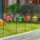 Solar Lights Lantern Lamp with Shepherd Hook, Solar Metal lanterns, outdoor lights decor, Water resistant Edison Bulb Lights for Garden ,outside decor for pathways,patio, lawn, or landscaping (Yellow) by GreenHaven Gardens