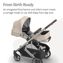 UPPAbaby Cruz V3 Stroller - from Birth + Car Seat Compatible - Full-Size, Reversible Seat - Infant Insert, Bug and Rain Shields Included - Declan (Oat Mélange/Silver Frame/Chestnut Leather) by TinyTreasures Baby Boutique