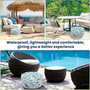 2 Pack Outdoor Inflatable Ottoman Waterproof Inflatable Pouf Foot Rest with Handle D21 x H9 Portable Outdoor Foot Rest for Patio Garden Camping or Home by CozyNest Decor