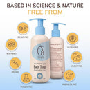 Oeight Baby Body Wash, 100% Natural Active Ingredients Sensitive Skin Baby Wash with Aloe Vera, Chamomile, Olive Oil & Provitamin B5, Dermatologically & Hypoallergenic Tested Mild Foaming Soap, 200ml by TinyTreasures Baby Boutique