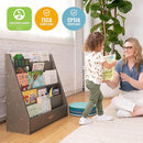 ECR4Kids Streamline Single-Sided Book Display with Storage, Classroom Bookshelf, Grey Wash by TinyTreasures Baby Boutique