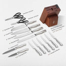 ZHANG XIAO QUAN SINCE 1628 15Pcs Knife Block Set,kitchen knife set with Built-in Sharpener Razor-Sharp High Carbon Stainless Steel Dishwasher Safe(Silver) by CozyNest Decor