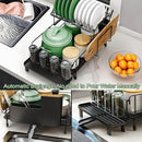 Runnatal Large Dish Drying Rack with Drainboard Set, Stainless Steel Detachable 2-in-1 Large-Capacity 2-Tier Over The Sink Anti-Rust Dish Rack and Dish Drainer for Kitchen Counter by CozyNest Decor