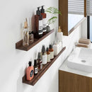 Floating Picture Ledge Shelves 48 Inch Solid Oak Wood Set of 2, Rustic Wall Storage Shelves with Lip, Kids Bookshelf, Photo & Picture Ledge Shelves for Bedroom, Living Room, Kitchen by CozyNest Decor