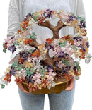Feng Shui Money Tree Large Pine Tree Style Crystal Quartz Lucky Tree Gem Tree for Office Home Feng Shui Decoration for Wealth/Fortune and Luck (Yellow) by GreenHaven Gardens
