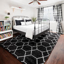 ONASAR 8x10 Area Rugs for Living Room, Fluffy Black and White Bedroom Rug, Washable Geometric Boho Large Soft Plush Shaggy Fuzzy Floor Carpet for Nursery Kids Classroom Playroom Dorm Home Decor by TinyTreasures Baby Boutique