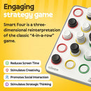 GiiKER Smart Four, 3D AI-Powered 4 in a Row Game, Strategy Board Games with Integrated Referee for 1-2 Players, Travel Games for Ages 6-12 and up, Birthday Gift for Kids Family Game Night by TinyTreasures Baby Boutique
