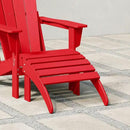 WestinTrends Outdoor Ottoman, Patio Adirondack Ottoman Foot Rest, All Weather Poly Lumber Folding Foot Stool for Adirondack Chair, Widely Used for Outside Porch Pool Lawn Backyard, Red by CozyNest Decor