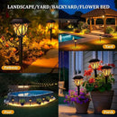 GIGALUMI Solar Lights Outdoor Waterproof, 6 Pack Flickering Flame LED Lights, Garden Decor for Yard, Patio, Landscape, Planter, Walkway by CozyNest Decor