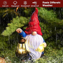 Solar Garden Gnome Christmas Gnome Outdoor Statues Garden Decor Resin Birthday Gifts for Women Mom Art for Yard Porch Patio Lawn Yard with Watering Can Lights Lantern by GreenHaven Gardens