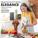 Zulay Kitchen 15-Piece Teak Wooden Utensils for Cooking - Natural Teak Utensil Set with Premium Gift Box - Non-Stick Wooden Spoons for Cooking - Kitchen Gift Set - Comfortable Grip Wooden Utensil Set by CozyNest Decor