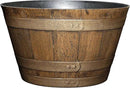 Classic Home and Garden Whiskey Barrel Planters - Wooden Finish Flower Planter Pot - Stylish Garden Pots - Indoor & Outdoor Resin Planters - Weather-Resistant Planting Pots (20.5" Oak Brown, 1-Pack) by CozyNest Decor