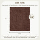 Carriediosa Chunky Knit Throw Blanket 50" X 60", 100% Hand Made Large Chenille Loop Yarn Soft Fluffy Throws for Couch Sofa Bed, Big Crochet Cozy Heavy Thick Cable Woven Blanket, Cocoa Brown by CozyNest Decor
