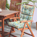 LVTXIII Outdoor Seat/Back Chair Cushion Patio Tufted High Back Cushion, Seasonal Replacement Rocking Chair Cushion with Ties (22” W x 20D”, Set of 2, Flower Blue) by GreenHaven Gardens