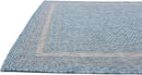 Unique Loom Outdoor Border Collection Area Rug - Soft Border (5' 1" x 8' Rectangle, Aquamarine/ Ivory) by GreenHaven Gardens