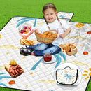 Extra Large Picnic Blanket Waterproof,80"x 80"Foldable Machine Washable Beach Blanket,Outdoor Blanket for 6-8 Adults,Suitable for Indoor Crawling,Park Beach,Camping,Hiking,Family Travel(Island) by TinyTreasures Baby Boutique