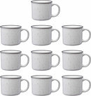 DISCOUNT PROMOS Ceramic Campfire Coffee Mugs 13 oz. Set of 10, Bulk Pack - Perfect for Tea, Espresso, Cappuccino, Hot Cocoa - White by TinyTreasures Baby Boutique
