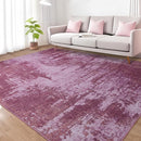 Kelarea Living Room Rug, 6x9 Rug Modern Abstract Washable Rugs Pink Faux Wool Vintage Carpet, Non Slip Rugs for Bedroom, Dining Room, College Dorm, Kids Playroom, Home Office by TinyTreasures Baby Boutique