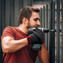 DULFINE Flex Grip Mechanic Work Gloves for Men,Black and Red Utility Safety Working Gloves Touch Screen,Excellent Grip,Ideal for Working on Cars and Outdoor Jobs(XX-Large)