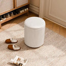 Ottoman with Storage Set of 2, Velvet Storage Ottoman, Upholstered Sponge Vanity Stool Support 300lbs, Multifunctional Coffee Table Foot Rest Ottomans for Living Room Bedroom, White by CozyNest Decor