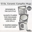 DISCOUNT PROMOS Custom Ceramic Campfire Coffee Mugs 13 oz. Set of 100, Personalized Bulk Pack - Perfect for Tea, Espresso, Cappuccino, Hot Cocoa - White by TinyTreasures Baby Boutique