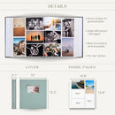 Premium Scrapbook Album – Acid-Free Photo Album with Writing Space – 100 Pages for Size 4x6 – Holds 500 Photos – Wedding, Baby, Travel & Family Memories by TinyTreasures Baby Boutique