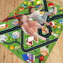 Kids Rug - Car Rugs for Kids Toy Cars Play Mat with Rubber Backing - City Life Road Rug for Fun - City Map for Carpet - Bedroom Boys (RED, 4x6ft) by CozyNest Decor
