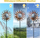 LimeHill Metal Wind Spinner for Garden and Yard - Kinetic Wind Spinners Outdoor Large (24 x 84 inches) by CozyNest Decor