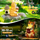 GIGALUMI Solar Garden Decor Flower Pot Cat Statues Outdoor, Birthday Gifts for Women Mom Grandma Senior Elder, Cat Ornament for Balcony, Garden, Patio, Yard, Lawn by CozyNest Decor