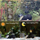 Garden Statue Solar Cat Figurine with Solar Lantern, 13" Tall Cat Statue Resin Kitten Yard Art, Cat Statues Outdoor Statue Decoration for Whimsical Lawn, Porch, Balcony, Housewarming Gifts for Mom by GreenHaven Gardens