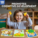 TOY Life Wooden Puzzles for Toddlers 1-3, Animals Toddler Puzzles 1-3, Puzzles for Toddlers 2-4, Wood Puzzles Christmas Montessori Toys Gifts for 1 2 Year Old, Baby Puzzles 12-18, Kids Learning Toy by TinyTreasures Baby Boutique