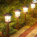 Solar Pathway Lights Outdoor Waterproof IP65, Brown Solar Lights Outdoor with Hook 6PK, Upgraded 1000mAH Battery, Up to 12Hrs, Auto On/Off, Garden Decor for Yard, Driveway, Walkway (Bulb) by GreenHaven Gardens