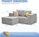 Hobestluk Modular Sectional Sofa 3 Seater Modular Sofa Couch (Plush Grey, Loveseat with Chaise) by CozyNest Decor
