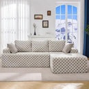 Hobestluk 96“ Modular Sectional Sofa Couches L-Shape Couch 3 Seat Modular Sofa Sectional Couches for Living Room, Cloud Couch with Oversized Chaise (Greygreen, Checked (Right Facing Chaise)) by CozyNest Decor