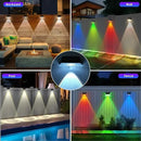 Solar Fence Lights Outdoor - IP65 Waterproof, 3000/4000/6000K & RGB Fence Lights Solar Powered, Deck Light for Outside Backyard, Patio, Deck, Stair Handrail, Pool and Wall (2PK) by GreenHaven Gardens