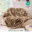 BENVWE Fluffy Faux Fur Throw Blanket for Couch - Soft, Plush, Thick, Cozy, Fuzzy Luxury Minky Bubble Blanket for Home Living Room Decor, Gifts for Women, Tie-dye Brown, 51" x 63", 1100GSM by CozyNest Decor