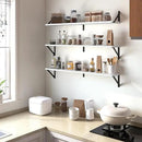 Heimlove Floating Shelves for Wall, 36 Inch Long Wood Floating Bookshelf Set of 3, Wall Mounted Hanging Shelf for Bathroom Bedroom Kitchen, White by CozyNest Decor