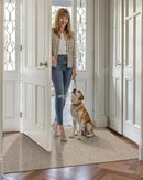 LUMI Indoor Door Mat 36"x56", Ultra Thin Low Profile Non-Slip Doormat for Home Entrance, Absorbent & Stain-Resistant Welcome Mats, Washable Entryway Mat for Front Door, Patio, Porch, Khaki by CozyNest Decor