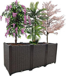 Raised Garden Bed Large Planters for Outdoor Plants Deepened Plant pots Planter Box Elevated Garden Patio Balcony Deck to Planting Flowers Vegetables Tomato and Herbs by GreenHaven Gardens