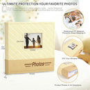 RECUTMS Photo Album with 200 Photos, Leather Cover with Front Window, 4x6 Picture Albums Book for Wedding, Family, Baby, Kids, Birthday, Couple (Beige) by TinyTreasures Baby Boutique
