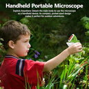 Detachable Kids Handheld Microscope Miniscope - 4K 2.0" HD Screen, 1000X Digital Pocket Toy Microscopes for Boys & Girls Ages 4-12 - Portable Science Stem Kit with Slides Set, 32G Card & EVA Case by TinyTreasures Baby Boutique