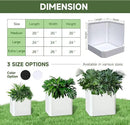 Steel Planter Box-24"x24"x24"-Large Square Planter Box-Outdoor Indoor-Cube Steel Planter Heavy Duty White Metal Planter Flower Pot Commercial Residential for Home Garden Porch Hotel Patio by GreenHaven Gardens