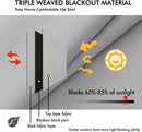 ANRODUO Back Tab Blackout Curtains for Bedroom Living Room, Rod Pocket Pinch Pleated Thermal Insulated Room Darkening Curtains 72 Inches Long 2 Panels, Light Grey, 42 x 72 Inch by TinyTreasures Baby Boutique