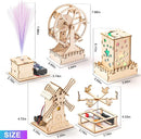 Yutin 5 Individual STEM Science Kits for Kids, Wood Arts and Craft Kits, STEM Toys for Boys Girls Age 8-12 5-7 8 10 12 13 14 Gift Idea, 3D Puzzles Building Engineering Model Set by TinyTreasures Baby Boutique