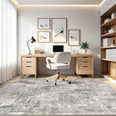 9x12 Area Rug Living Room: Washable Large Abstract Modern Soft Stain Resistant Indoor Floor Rugs Non Slip Accent Carpet for Bedroom Nursery Playroom Office Dining Room Dorm Home House- Gray Rust by TinyTreasures Baby Boutique