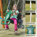 DIY Swing Sets for Backyard, Wooden Playground Sets with Glider Swing and 2 Belt Swings, Kids Outdoor Play Equipment, Outdoor Playset by TinyTreasures Baby Boutique