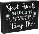 Good Friends Are Like Stars Wooden Sign – Sentimental Gift for Best Friend, Rustic Wall Hanging Decor, Friendship Keepsake, American Made, Thoughtful Birthday by CozyNest Decor