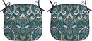 Arden Indoor/Outdoor Foam Seat Pad, 2 Pack, 17 x 16, Patio Cushion, Water Repellent, Fade Resistant, Foam Cushion Sapphire Aurora Blue Damask by GreenHaven Gardens